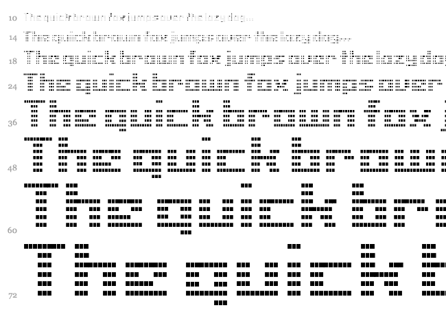 Liner BMP14 font waterfall